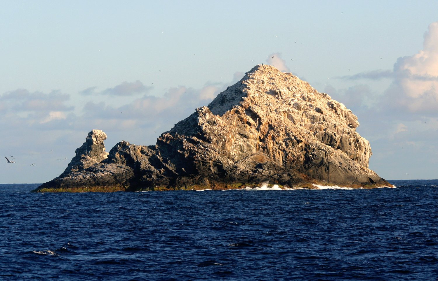 Gardner Pinnacles rising from the ocean