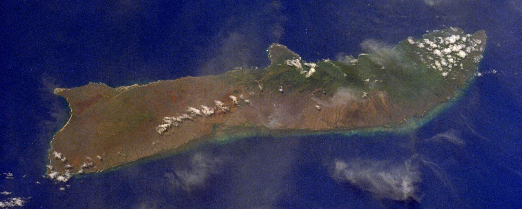 NASA satellite view of Molokaʻi
