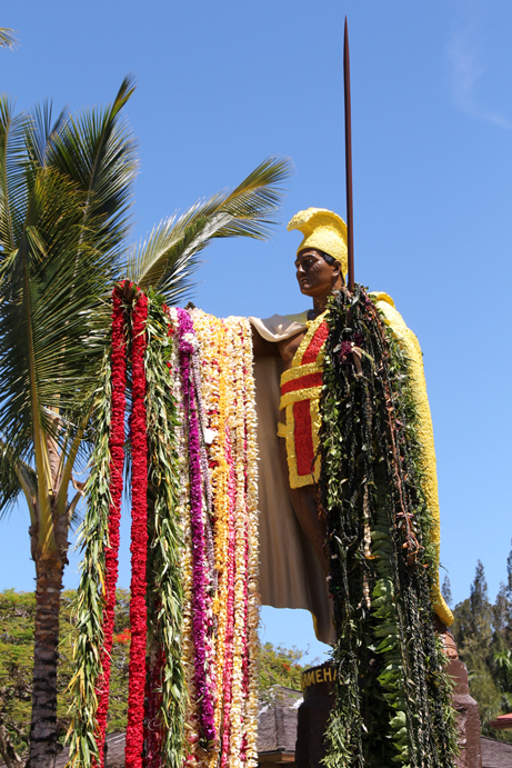 The Kamehameha I statue at Kapaʻau