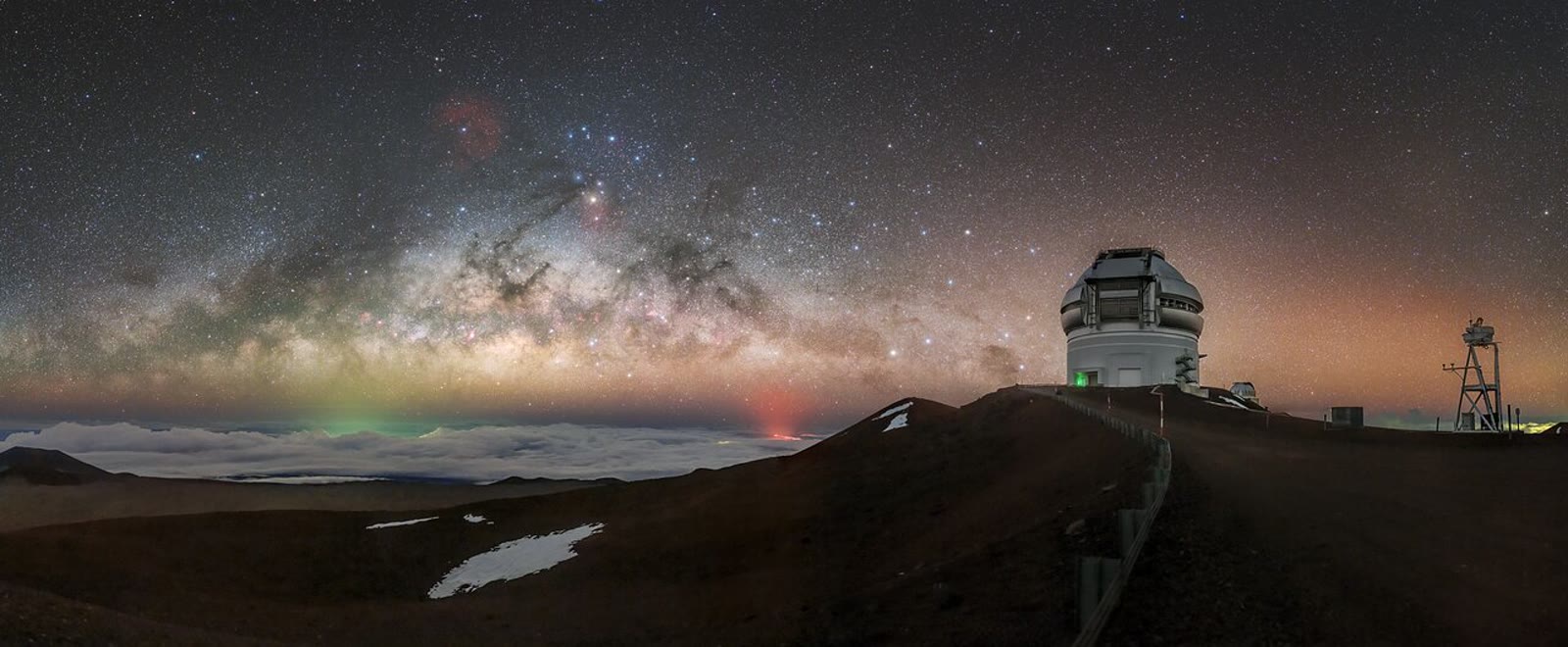 A bright night over Gemini North on Maunakea